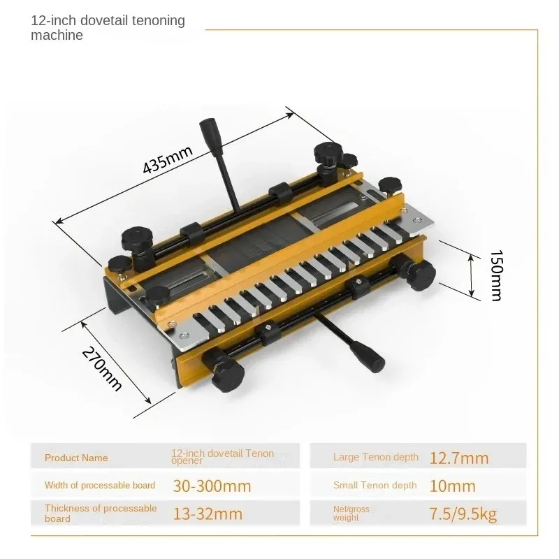 Woodworking Dovetail Machine Mortise and Tenon Machine Tenoning Machine Semi-Full Penetration DIY