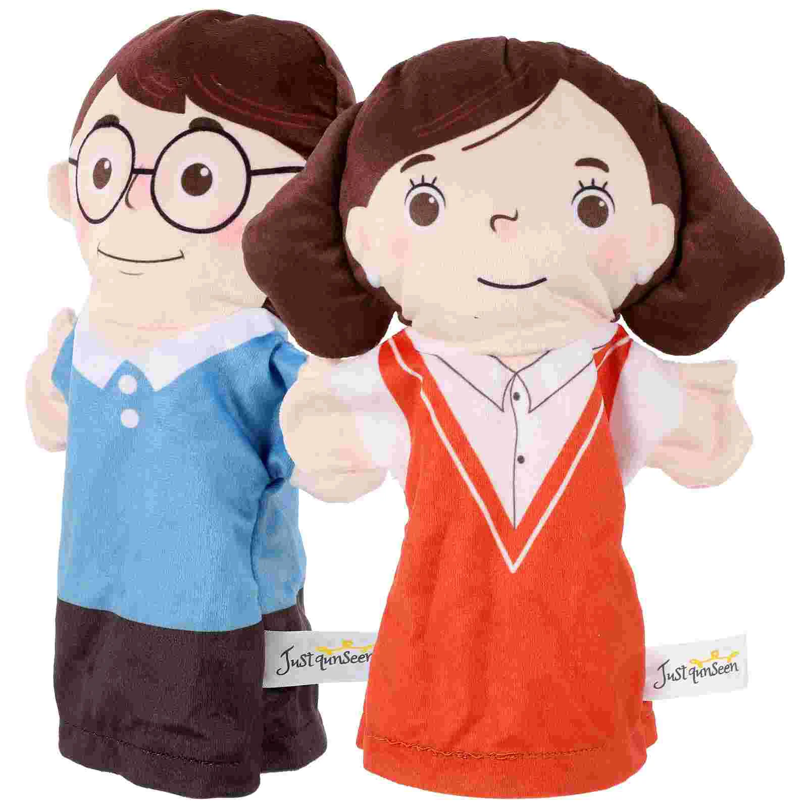 2 Pcs Family Hand Puppets Character The Marionettes for Adults Story Telling Child