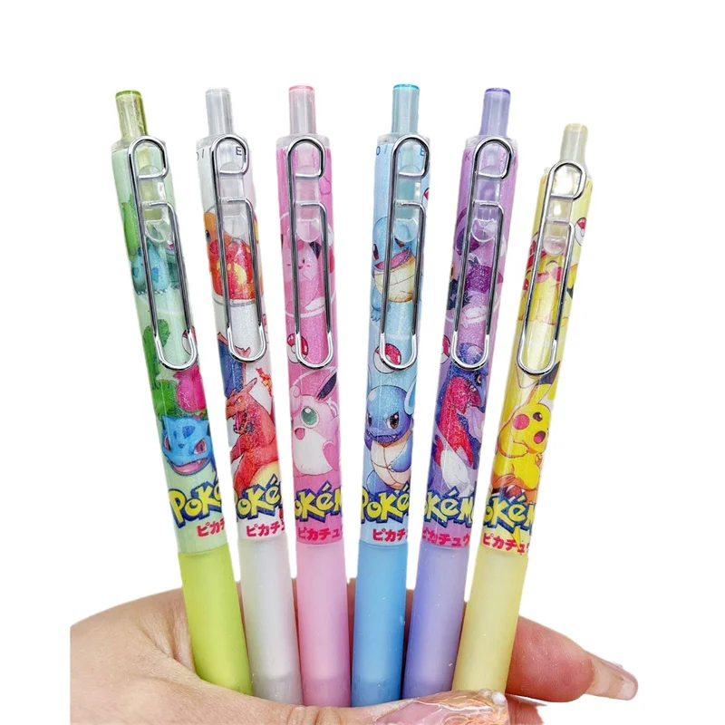 Imagem -04 - Cute Pokémon Kawaii Press Gel Pen Black Ink Canetas Neutras Brinde Promocional Escritório e Material Escolar 0.5 mm 36 Pcs por Lote