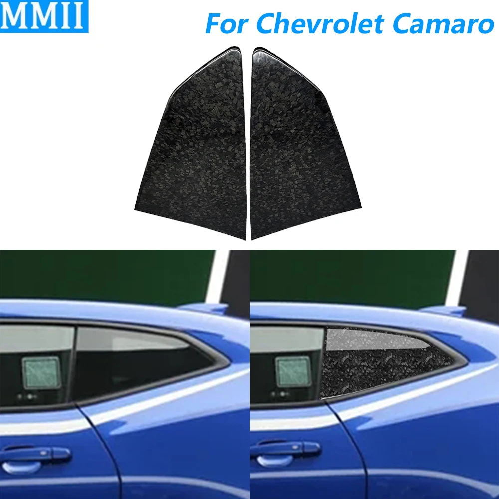 

For Chevrolet Camaro 2016-2025 Forged Carbon Fiber External Rear Window Glass Panel Cover Car Accessories Decoration Sticker