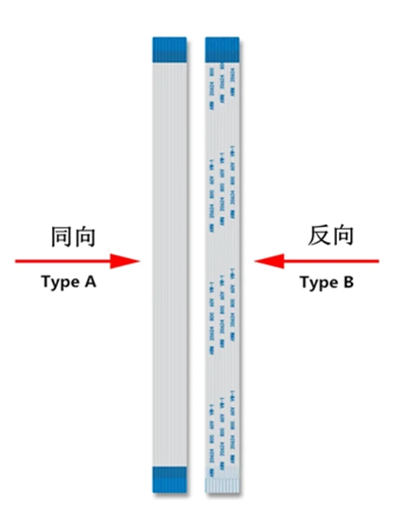 5PCS Flat Flexible Cable FFC FPC AWM 20624 80C 60V VW-1 FFC-0.5MM 1.0MM 5/7/9/11/13/17/19/21/23/25/31/35/38/44/46/48/51/52/54Pin - Image 3