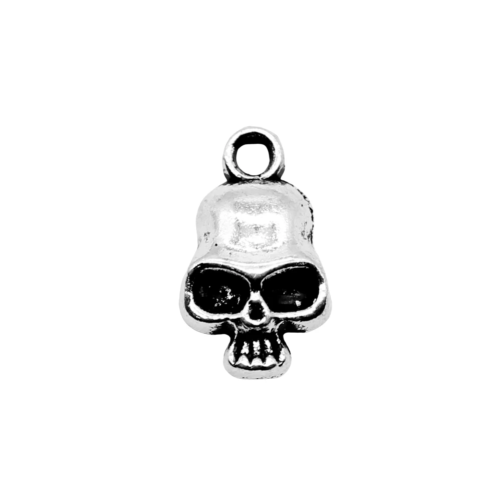 WYSIWYG 20 sztuk 13x7mm antyczne srebro kolor czaszki Charms mała czaszka Charms Tiny czaszki Charms dla tworzenia biżuterii — zdjęcie 3