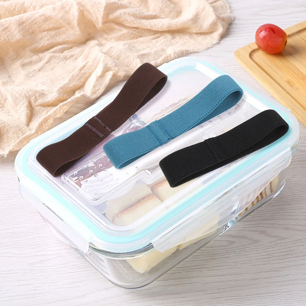 

6Pcs Bento Box Fixing Straps Elastic Lunchbox Bands Heavy Duty Nylon Secure Closure for Food Storage Containers