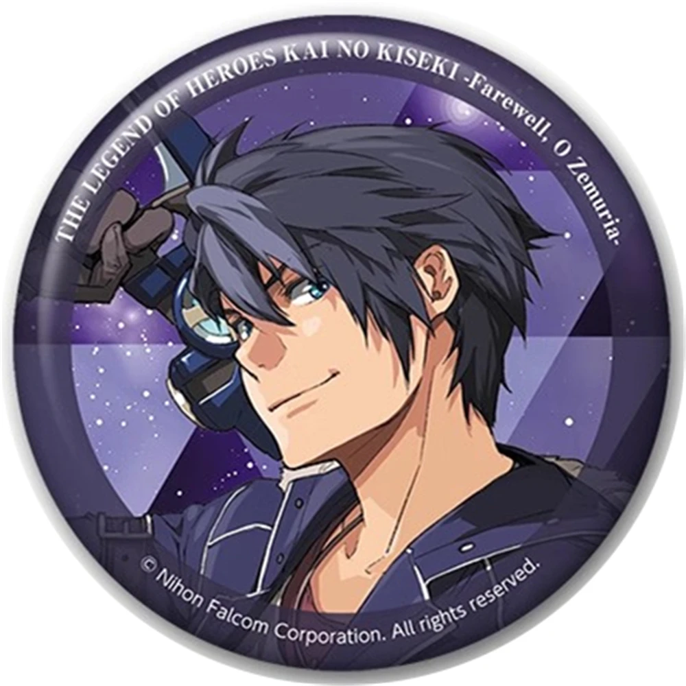 58mm Anime Eiyuu Densetsu The Legend of Heroes Farewell O Zemuria Cosplay KOSTIUM Odznaka Przypinka SPTE Metalowa Broszka ﻿   Prop Gilf