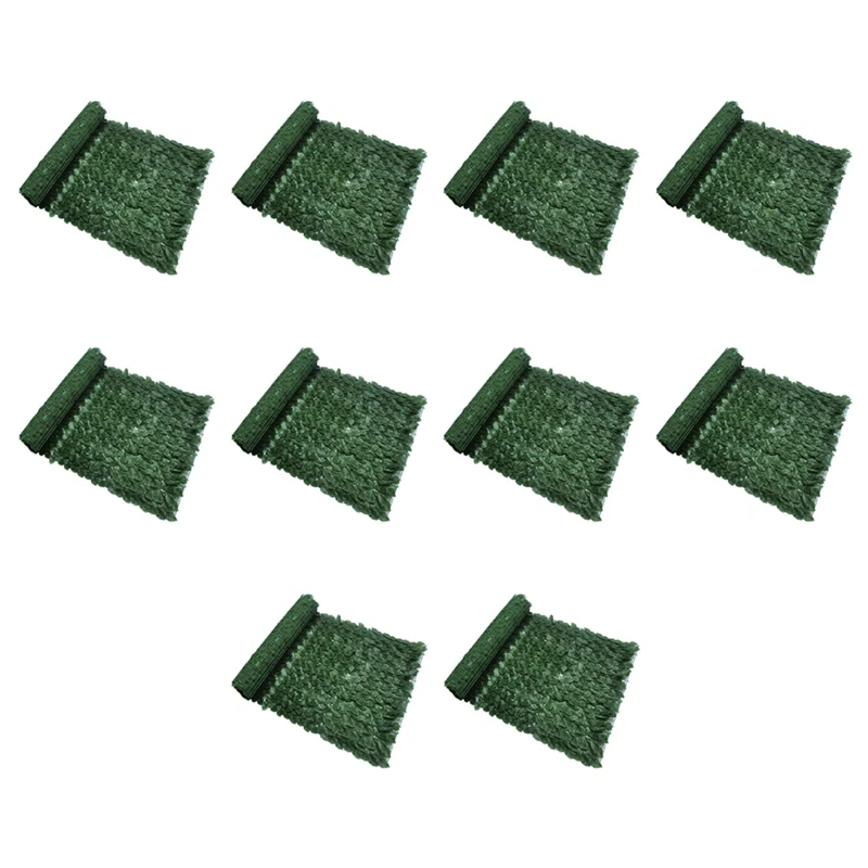 10Pcs Artificial Plant Fence Green Leaf Fence Panels Privacy Fence Screen For Home Garden Yard Decoration Outdoor Wall