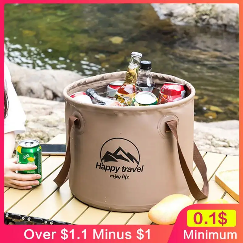 Multipurpose Barbecue Picnic Storage Bucket Portable Household Outdoor Products Fishing Bucket Multi-functional Folding Bucket