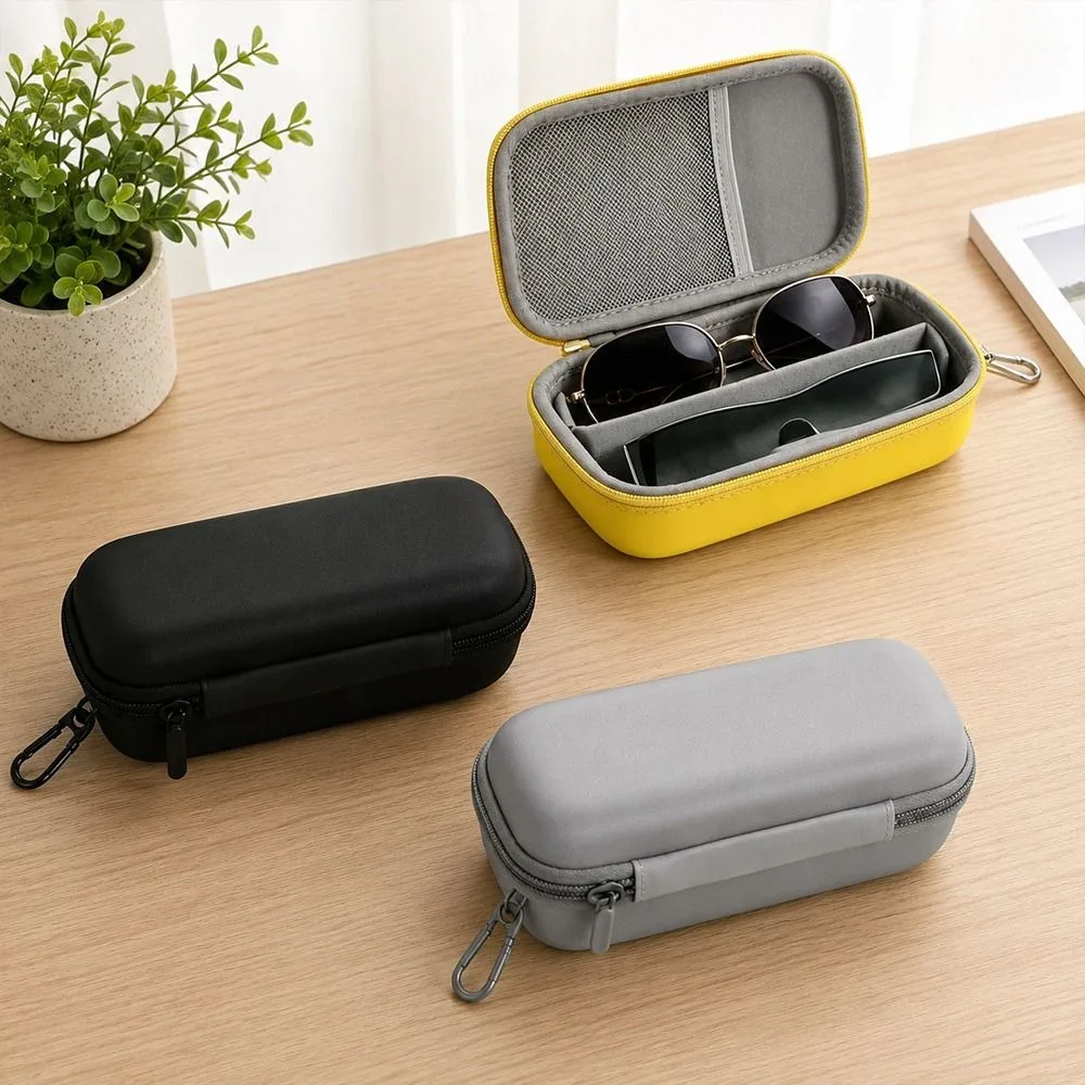 New Hard Shell Glasses Case Large Capacity Shockproof Sunglasses Protective Case Waterproof 2 In 1 Eyeglass Storage Box