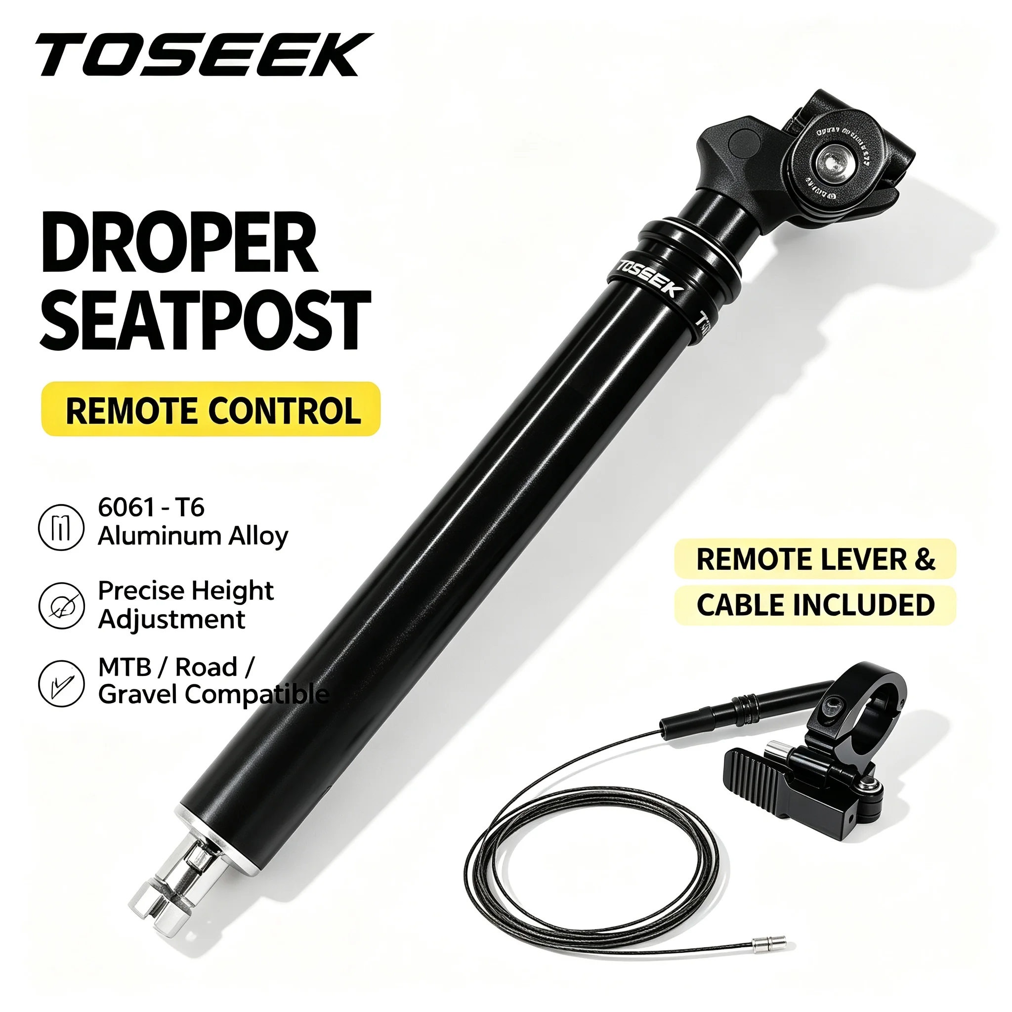 toseek-tige-de-selle-reglable-pour-velo-272-309-316mm-105-130-155mm-de-course-cablage-interne-commande-a-distance-tige-de-selle-de-velo-vtt