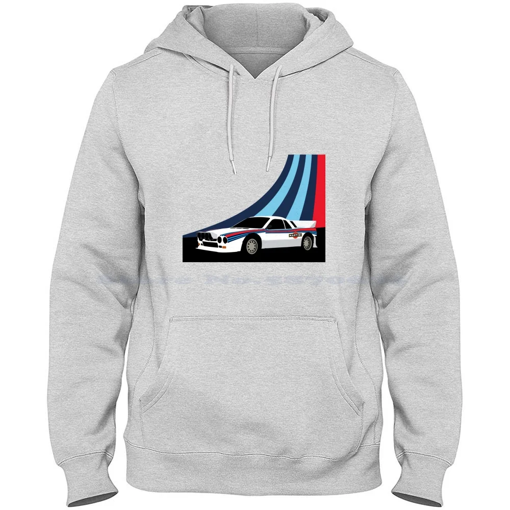 Lancia 037 Martini 100% Cotton Hoodie Lancia 037 Group B Racing Rallye Lancia Martini