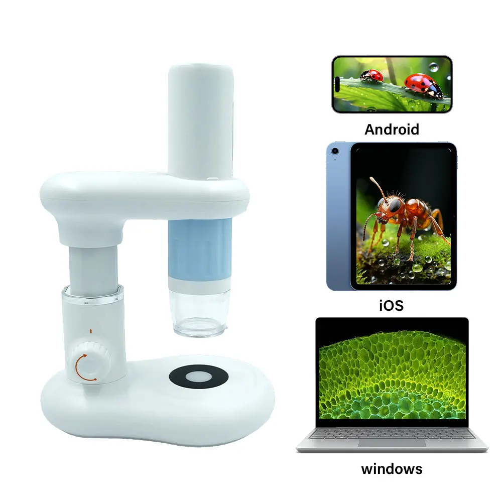 Household WiFi Digital Microscope 50-1000x Magnification HD Wireless Camera For Android iOS PC Portable Pocket Microscope W/ LED