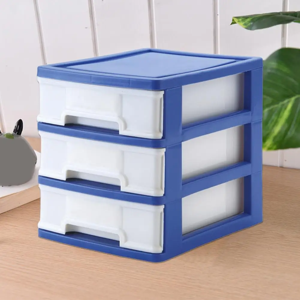 Lovely Stationery Organizer Stationery Storage Solution Stackable 3-layer Desktop Storage Drawer Organizer for Office Supplies