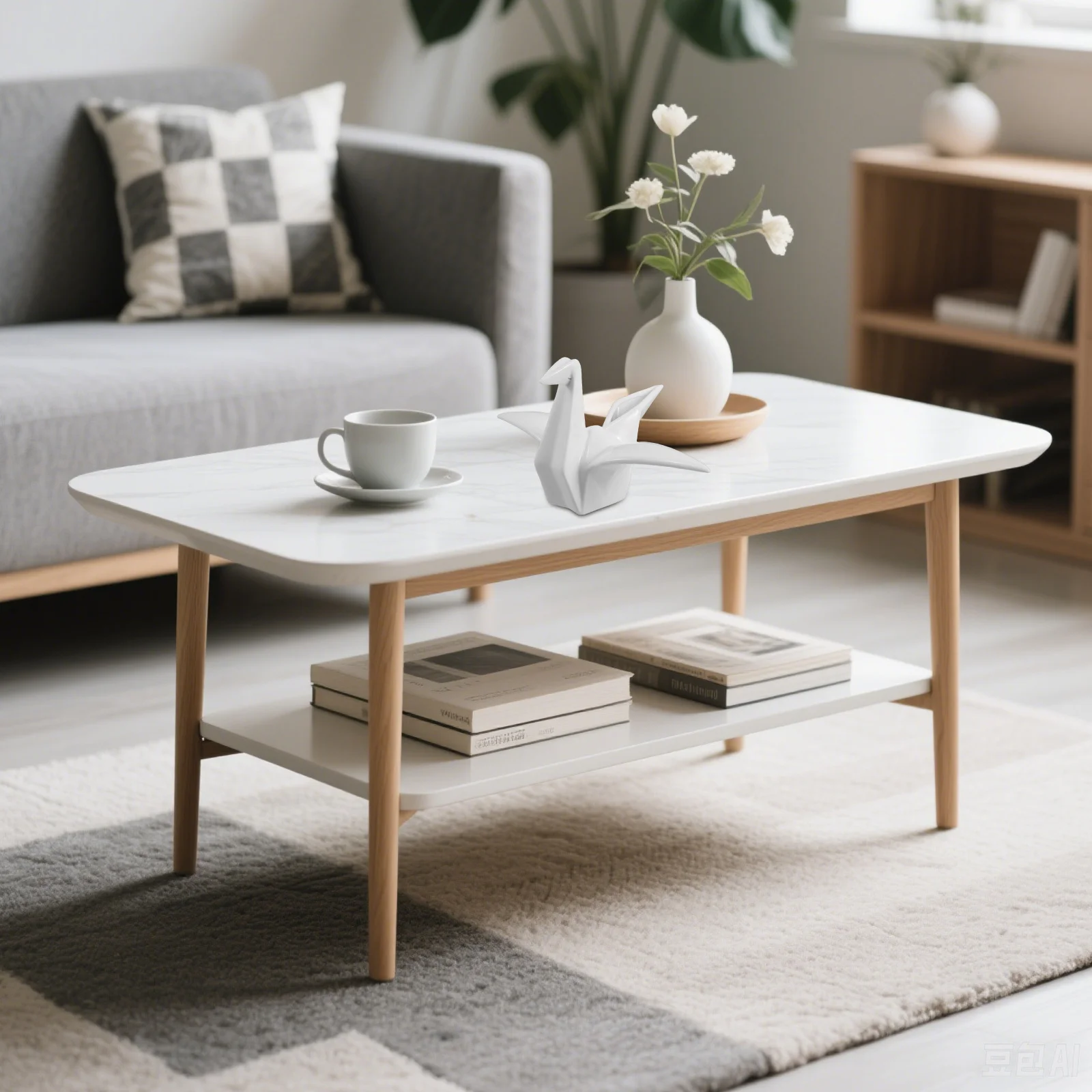 

Ceramic Crane Decorative Item Lifelike Design Versatile Home Office Desk Display Piece Desktop Decor