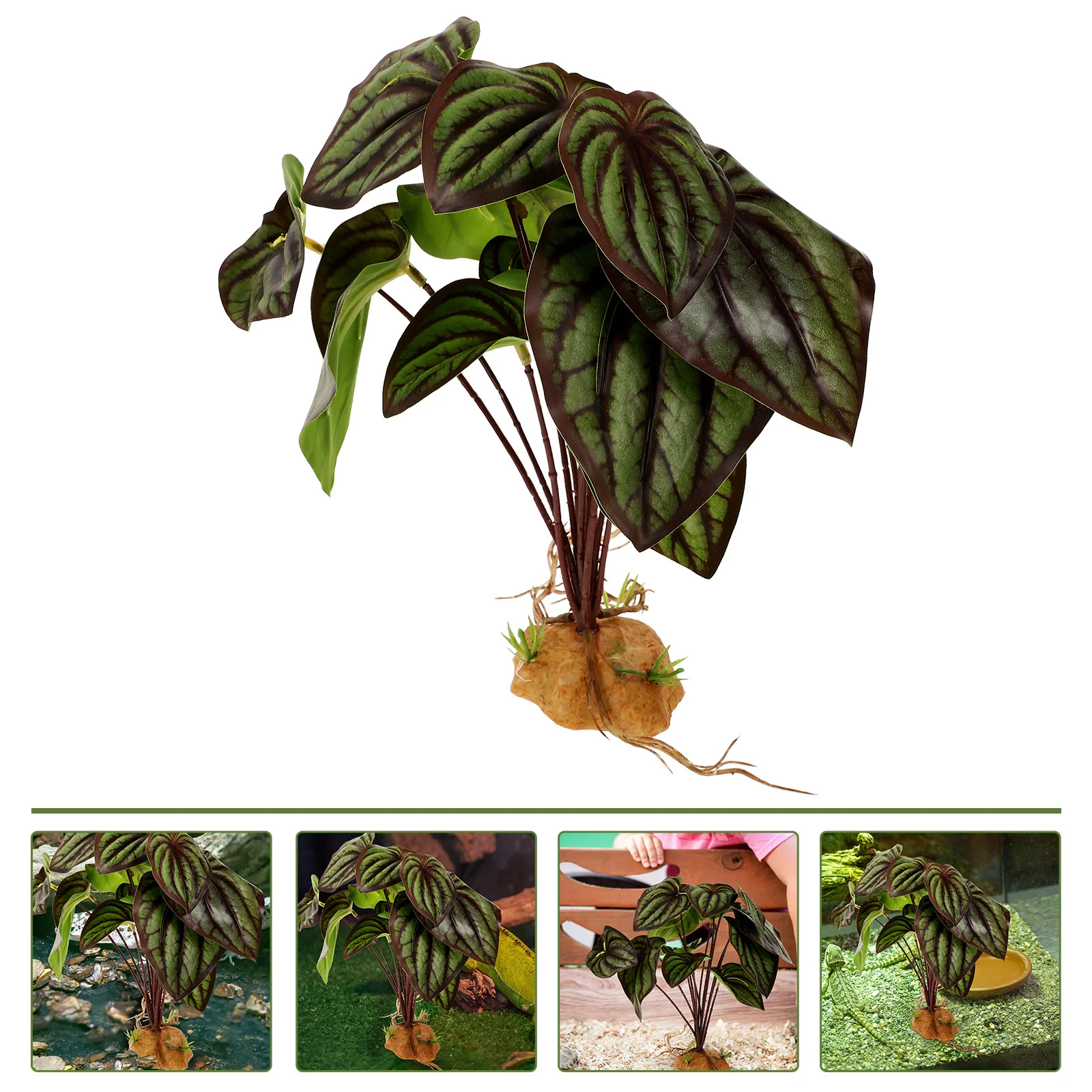 

Decorative Plant For Reptile Terrarium Lifelike Fake Plants Aquarium Landscape Ornament Reptile Tank Accessories Terrarium