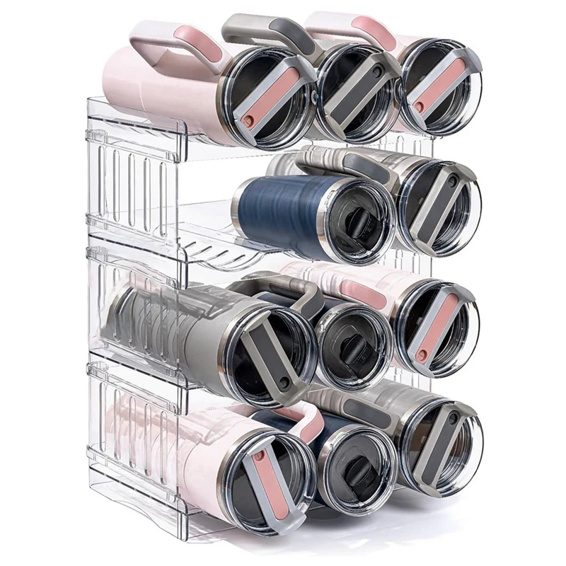 Fridge Organiser Bottle Rack Stackable-Bottle Holder For Fridge,Cabinet,Kitchen Organiser