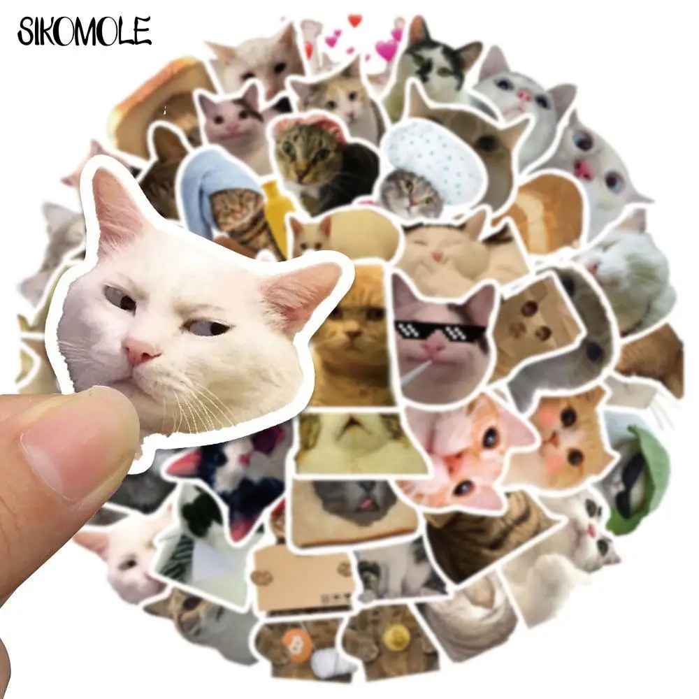 10/30/50pcs Cat MEME Funny Animals Graffiti Stickers Vintage Toy DIY Kids Phone Luggage Motorcycle Laptop Suitcase Decal Sticker