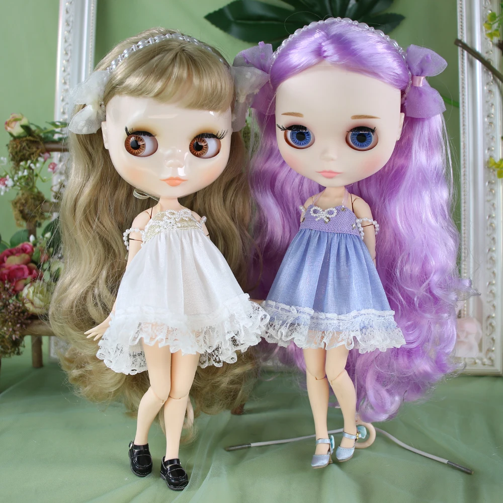 ICY DBS Blyth 1/6 Doll Skirt Bow Tiara Small Short Skirt Anime Girl Princess Dress BJD