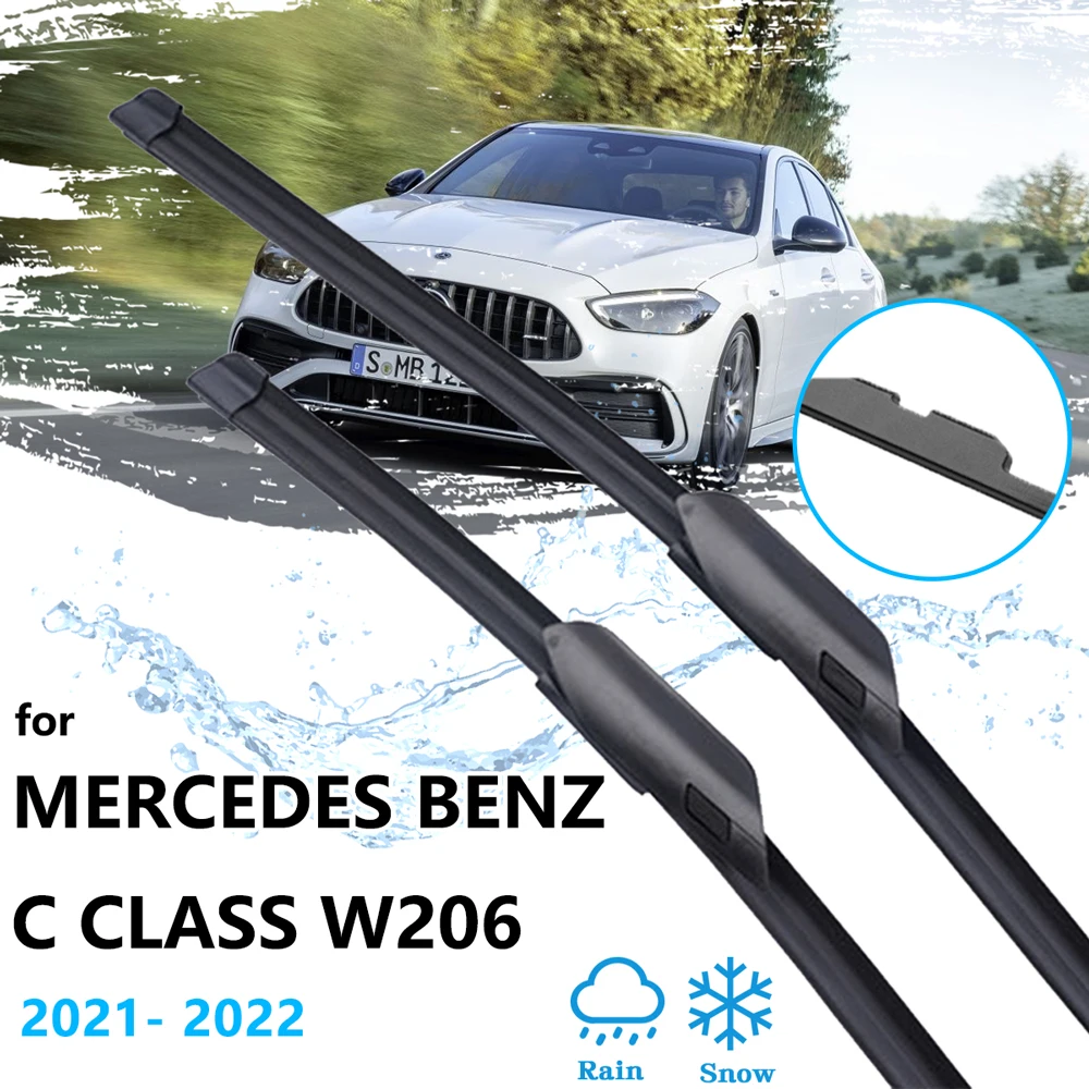 For Mercedes Benz C Class W206 2021 2022 Frameless Wiper Blade Cutter Universal Car Cleaning Front Window Windshield Replacement