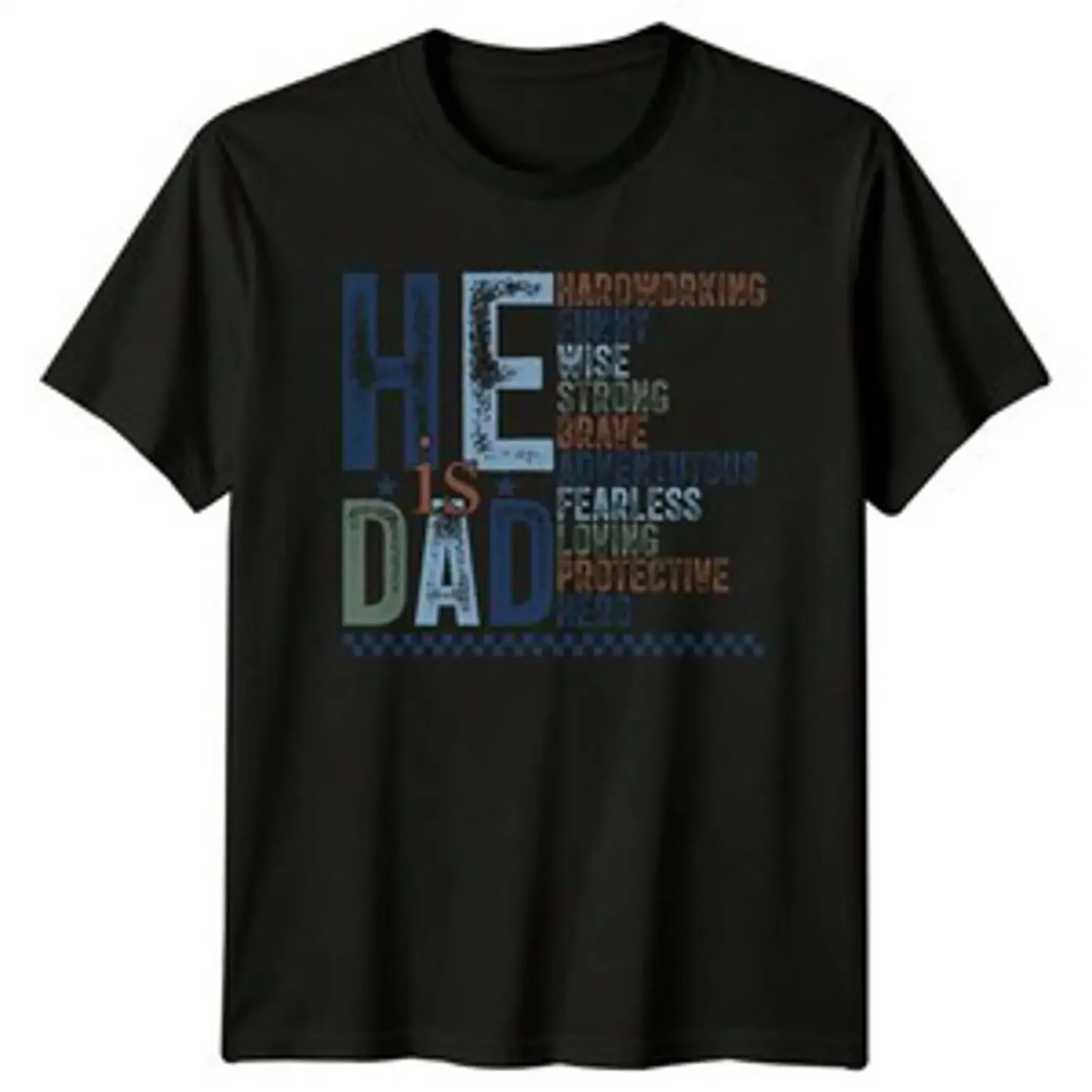 Lustiges Herren T Shirt Er Is Dad Hardworking Vatertag Familie Geschenk für Ihn vintage Washed Breathable designer clothes