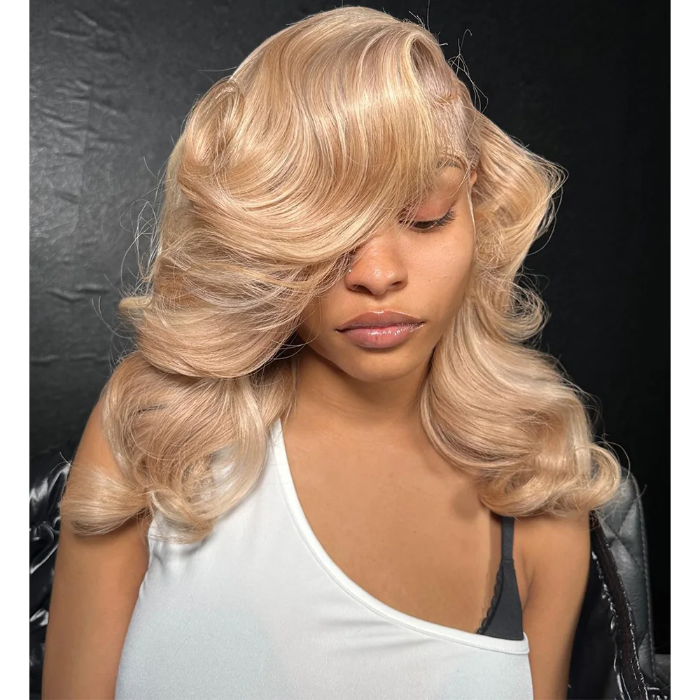 

Linhua #27 Honey Blonde Body Wave 180% 13x4 Transparent Lace Wigs 4x4 Lace Closure Wig Remy 13x6 Lace Frontal Wig Preplucked