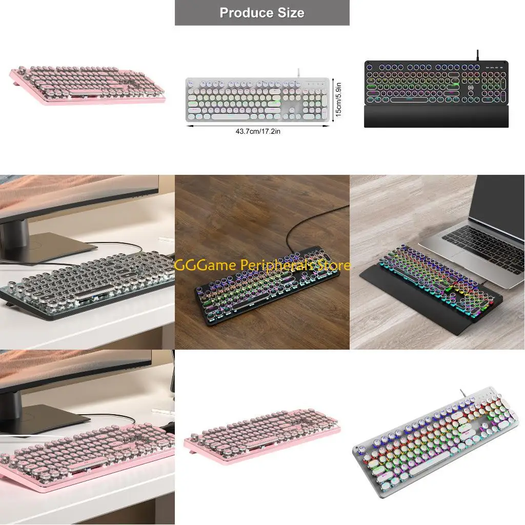 

U55B ABS Keycaps Mechanical Keyboard Mouse Customizable LED Effects Hot Swappable Switching Design Wire USB C Connectivities