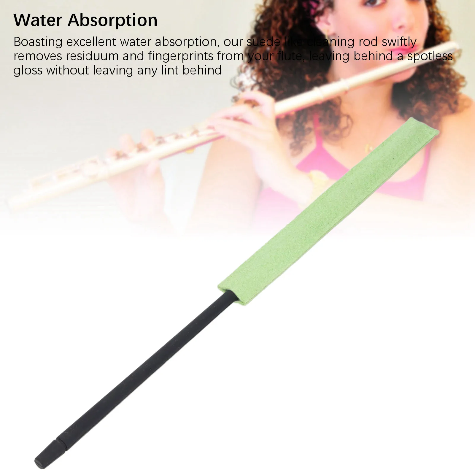 عصا تنظيف الفلوت لصيانة الفلوت ABS وعصا صيانة السيليكون عصا العناية المحمولة للمزامير الموسيقية والبيكولوس