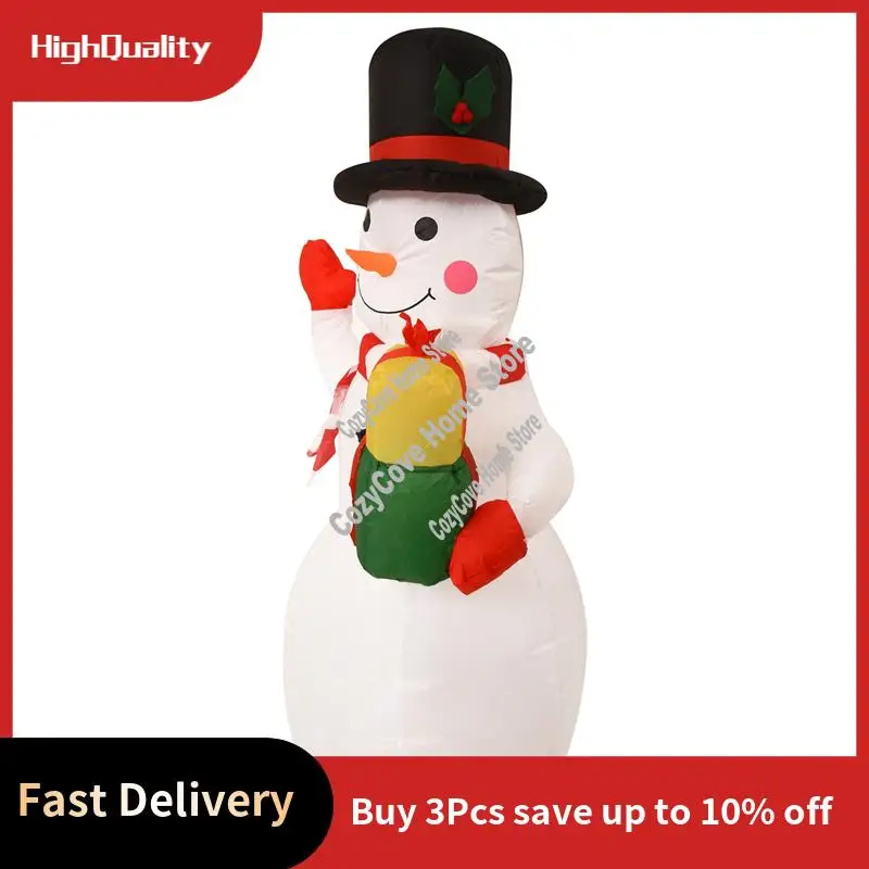 

150 см светодиодный надувной снеговик с подсветкой, воздушный насос, ночник, надувной домашний и уличный рождественский декор-A27R