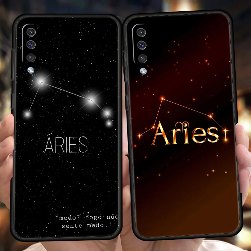 Constellation Virgo Aries Phone Case for Samsung Galaxy A24 A13 A53 A73 A33 A22 A12 A02 A03 A05 A70 A50 A10 A20 5G Silicon Shell