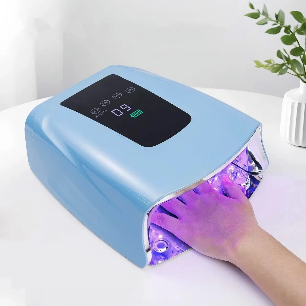 

Rechargeable 86W Mirror Reflective Bottom Nail Lamp Gel Polish Dryer Manicure Machine UV Light for Nails Nail UV LED Lamp