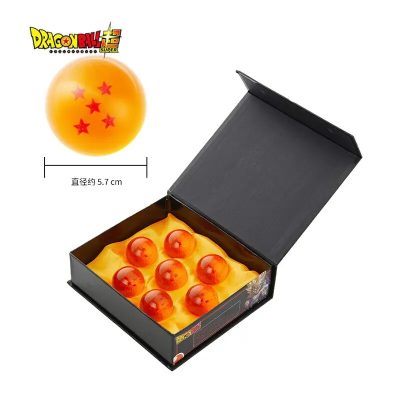 Dragon Ball 7pcs/set 1:1 Crystal Ball 3.5cm Action Figure Toys Summon Shenron Wishing Balls Collection Model Children Toys Gifts