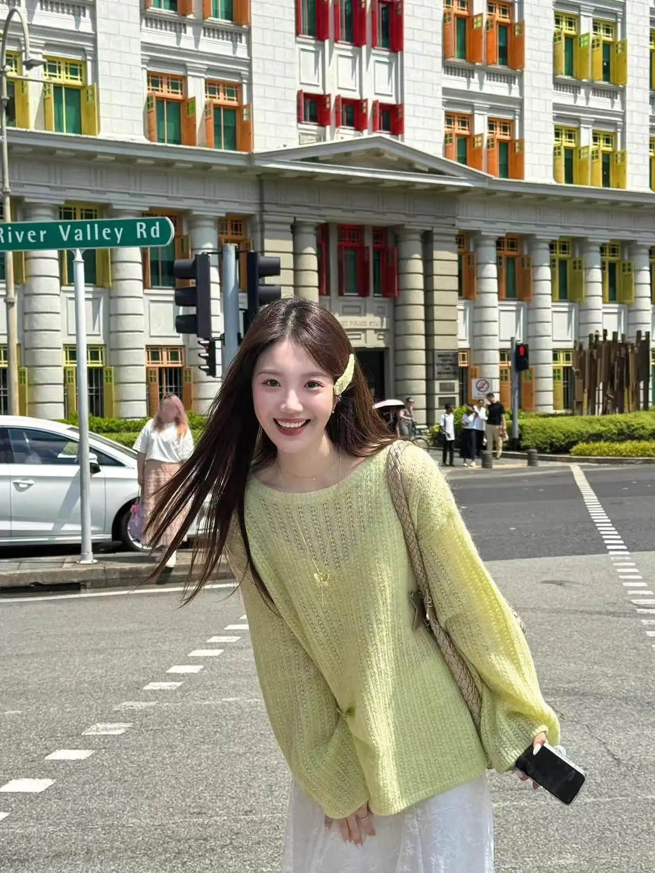 

Loose Women's Knitted Sun Protection Hollow out Hook Flower Top Spring New Sle Gentle Lazy Cover up irt Korean Sle