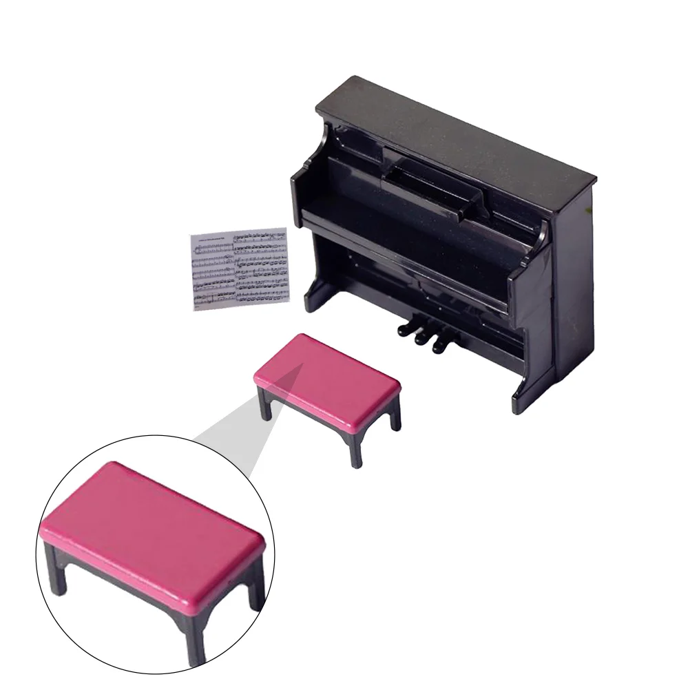 Mini accesorios de Piano plegables, manoplas térmicas de mano, adornos de taburete, decoración del hogar en miniatura, decoraciones para ventanas de bebé