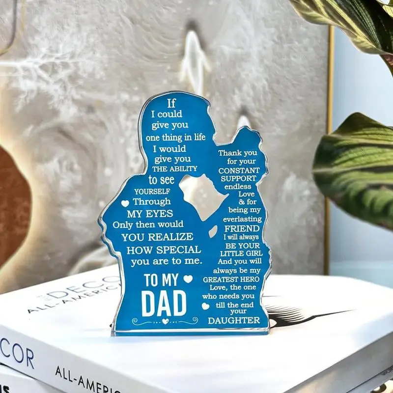 Acrylic Signs For Dad Father's Day Centerpiece Dad Acrylic Sign Dad Centerpiece Sign Fathers Day Table Ornament Thoughtful Sign