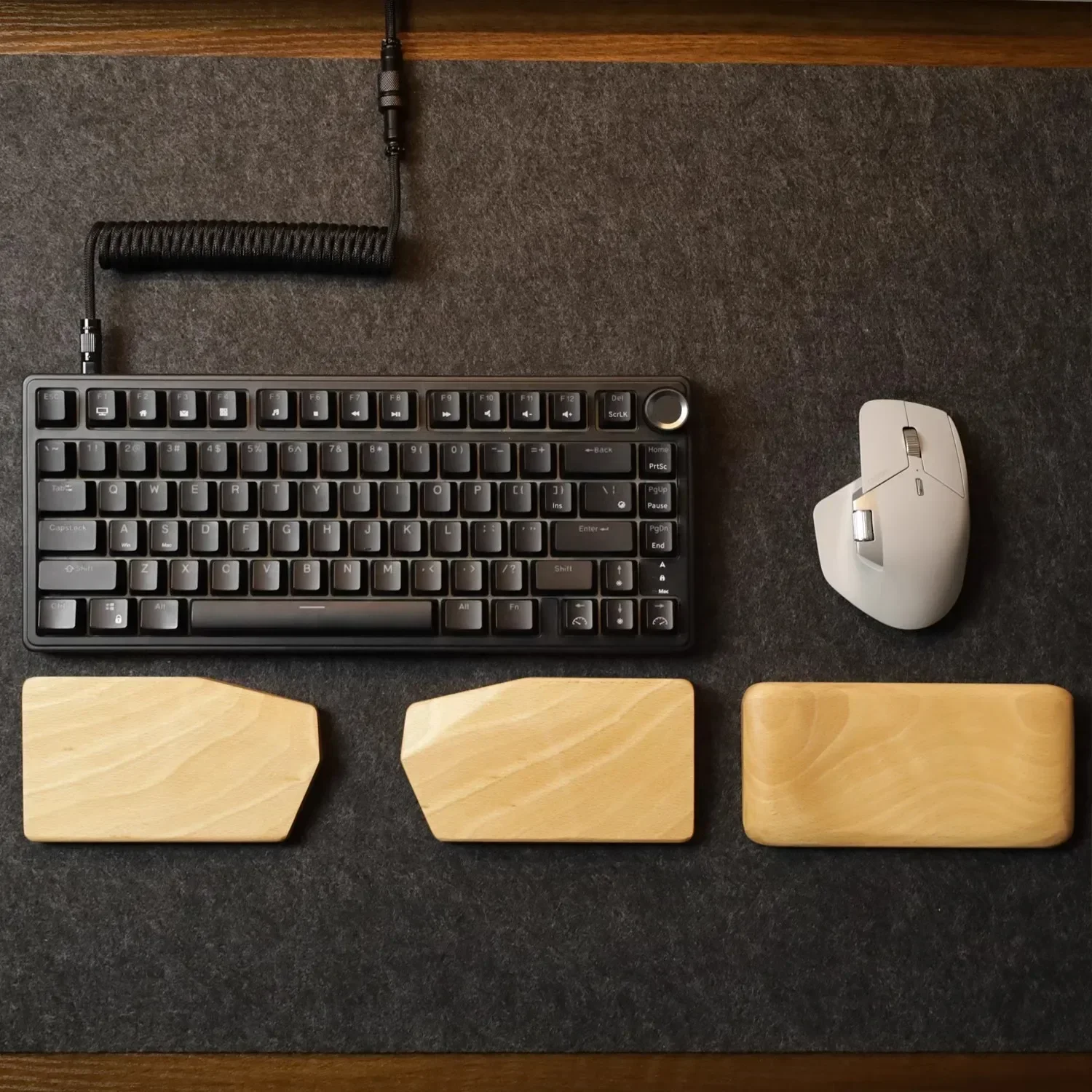 Walnut Plam Rest Split Keyboard Wrist Rest Wooden Custom 61/68/84/87/98/104keys for Mechanical Keyboard Solid Wood  Palm Stress