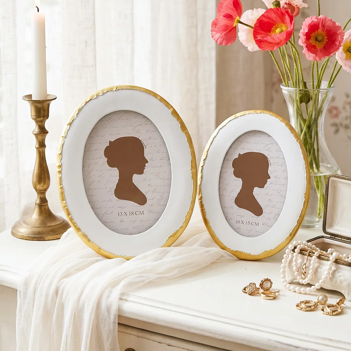 Resin Elliptical/Square 6/7inch Photo Frame Cartoon Creativity Modern Tabletop Frame for Texture Picture Frames Home Decor Gift