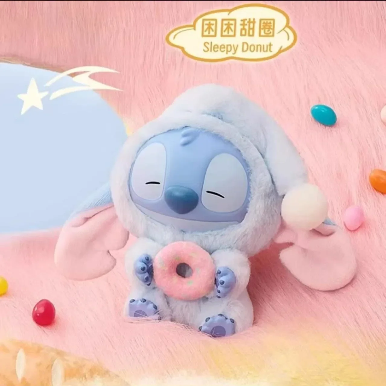 2025 New Disney Stitch Eat something Before Sleep Vinyl Blind Box Bag Charm Cute Doll Mystery Box Toy birthday Christmas gifts