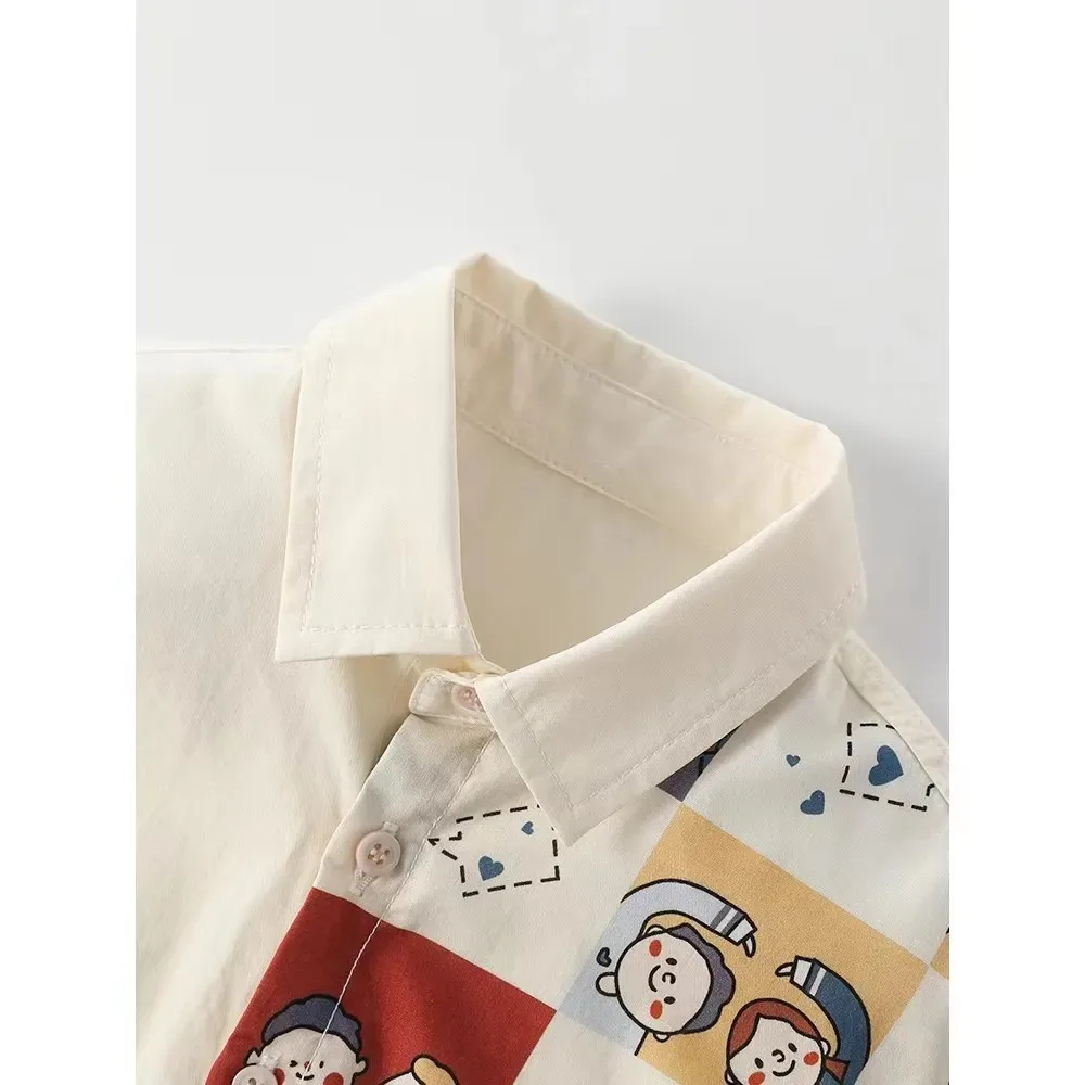Fashion Boys Shirts Summer Toddler Kids Tops Cotton Children\'s Clothes