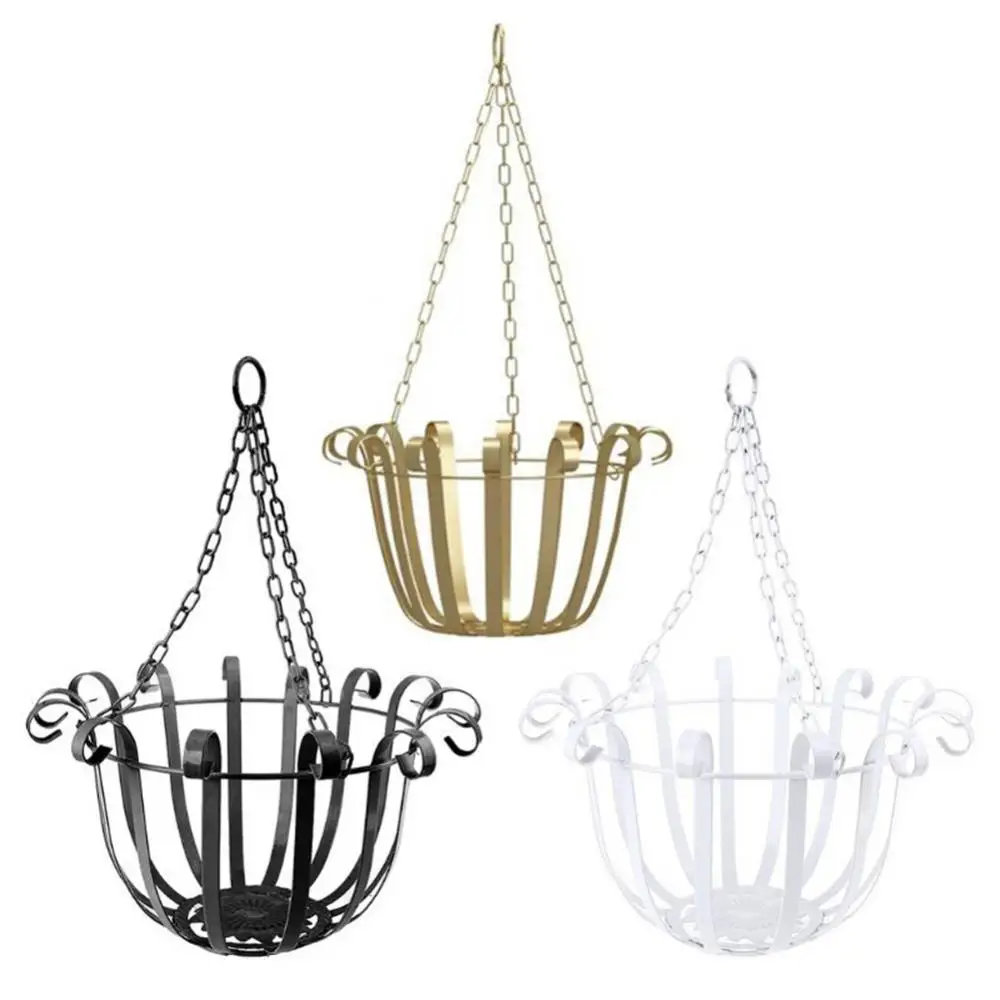 

Wall Hanging Iron Flowerpot Basket Hanger Planter Balcony Garden Home Decor