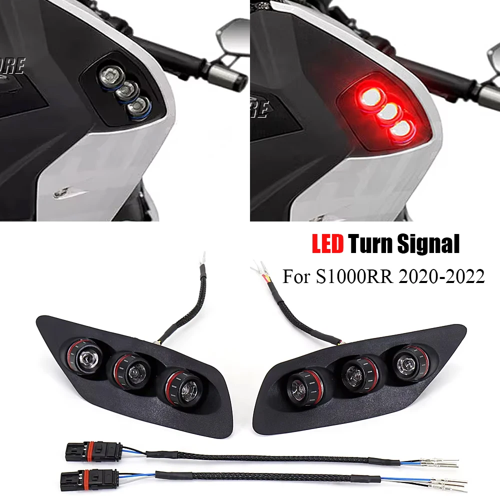 

New Rear Lights Motorcycle LED Turn Signal Indicators Directional Flasher Light Taillight For BMW S1000RR 2020 2021 2022