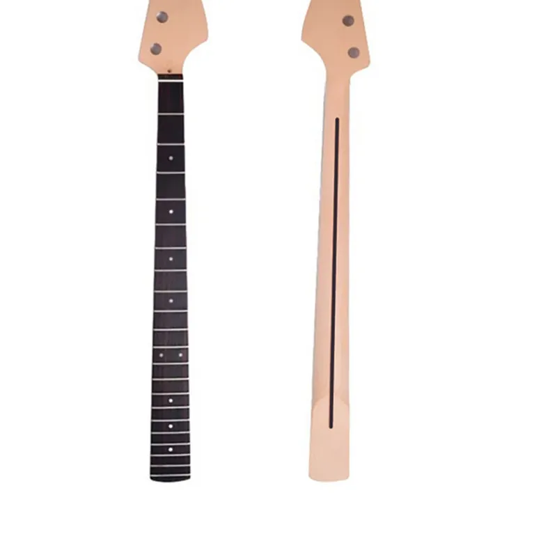 4Strings Musical Instruments Accessories 21 Frets Electric Bass Guitar Neck Dots Maple Matte Rosewood Fingerboard Truss Rod