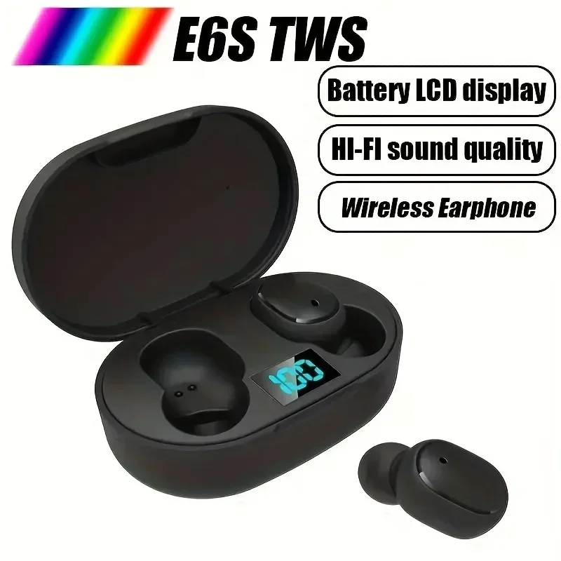 Tws e6s bluetooth fones de ouvido sem fio bluetooth com cancelamento ruído com microfone para xiaomi redmi