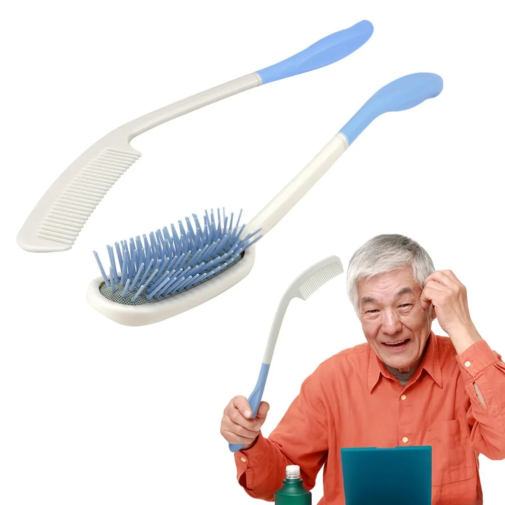 

Long Reach Handled Comb Hair Brush Set Applicable Elderly Hand-disabled People Inconvenient Upper Limb Activities Hair Care Tool