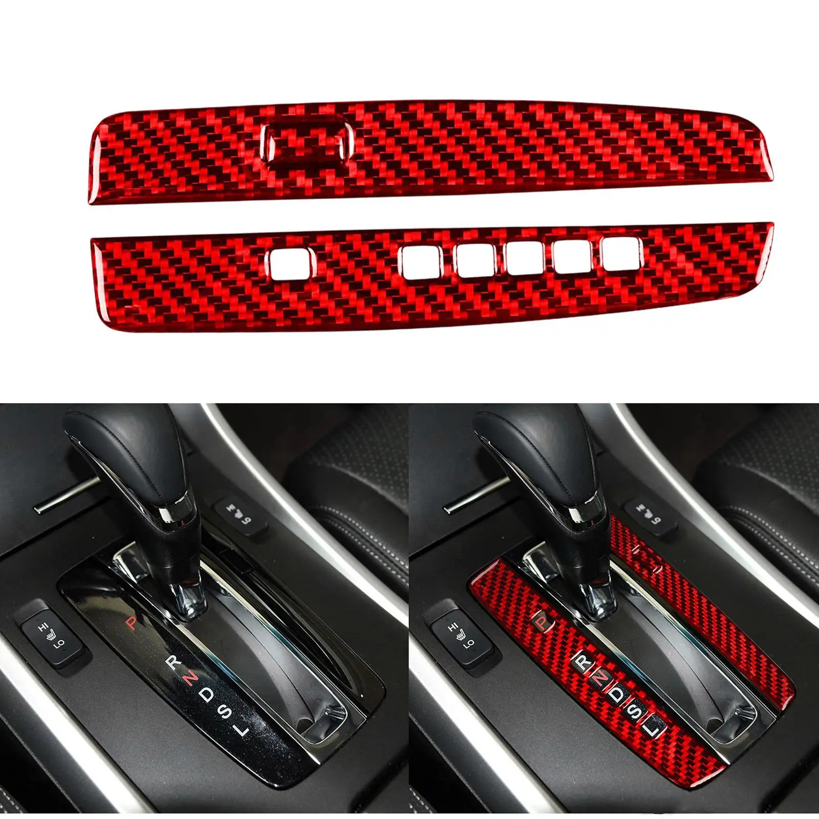 2Pcs Durable Gear Shift Panel cover Replaces Accessory Scratchproof Waterproof Control Box Cover Frame Decoration Stickers soft