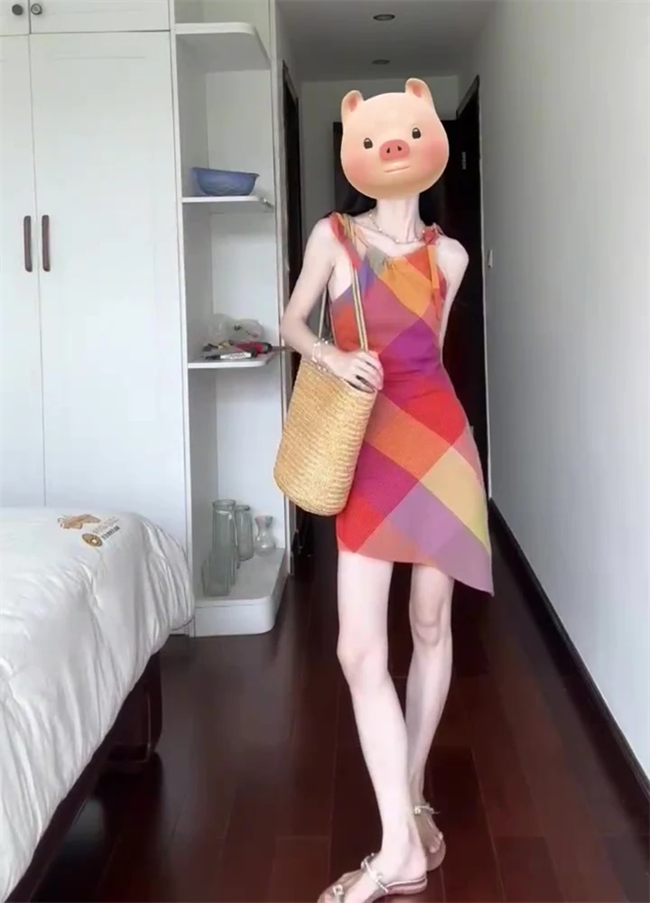 فساتين نسائية فستان كاواي شتوي من الصوف برقبة واقفة على الوجهين بأزرار على شكل حرف a منقوشة للأعمال Preppy أنيق رسمي مثير #4