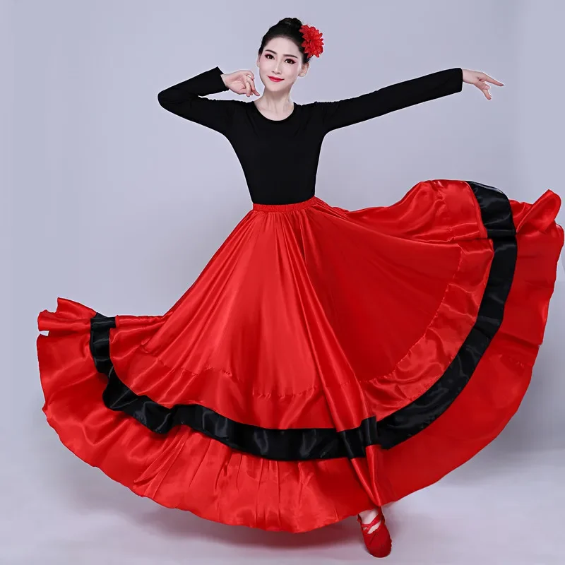 1 teile/los frau mode bauchtanz langen rock dame flamenco performance rock