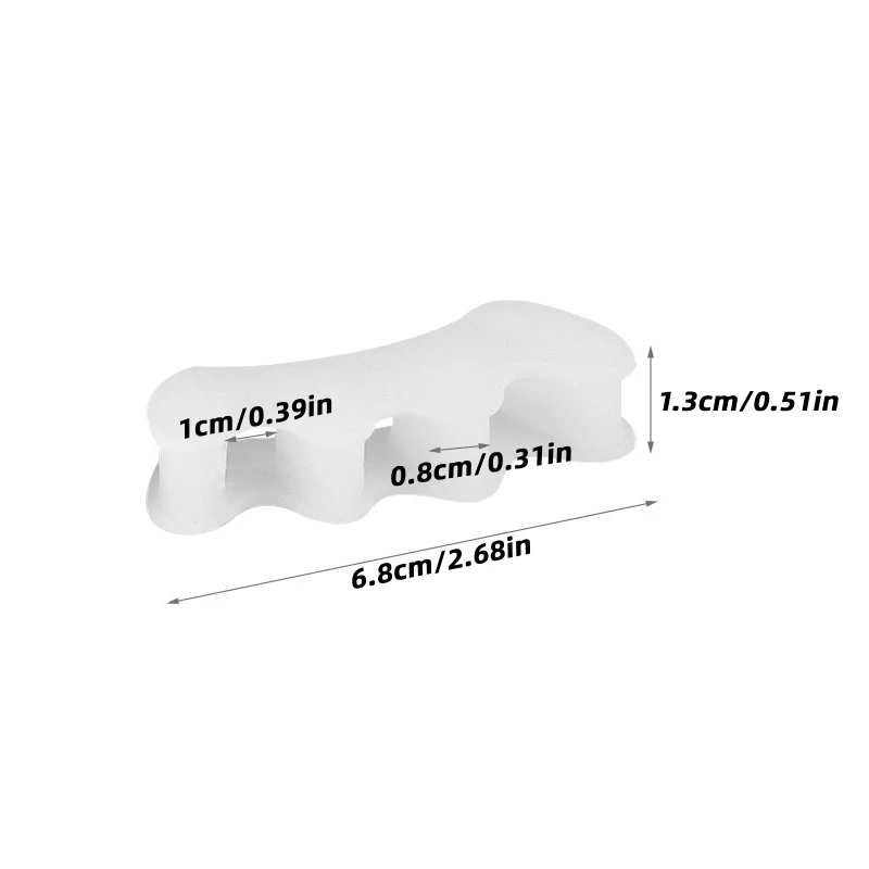 2 pz = 1 paio di piedi in Silicone sovrapposizione dita dei piedi separatore correzione borsite 3 fori protettore Gel alluce valgo raddrizzatore Pedicure