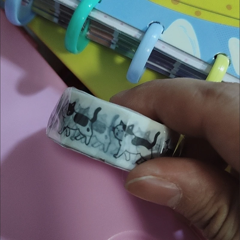 1-шт-15-мм-x-5-м-Креативная-декоративная-клейкая-лента-васи-с-милыми-котиками-для-девочек-для-коллажей-и-оформления-дневников-скрапбукинга