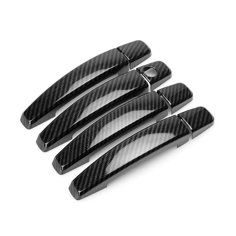 For Chevrolet Cruze Malibu Buick Excelle Regal Opel Insignia Car Exterior Door Handle Doors Bowl Carbon Fiber Texture Cover Trim