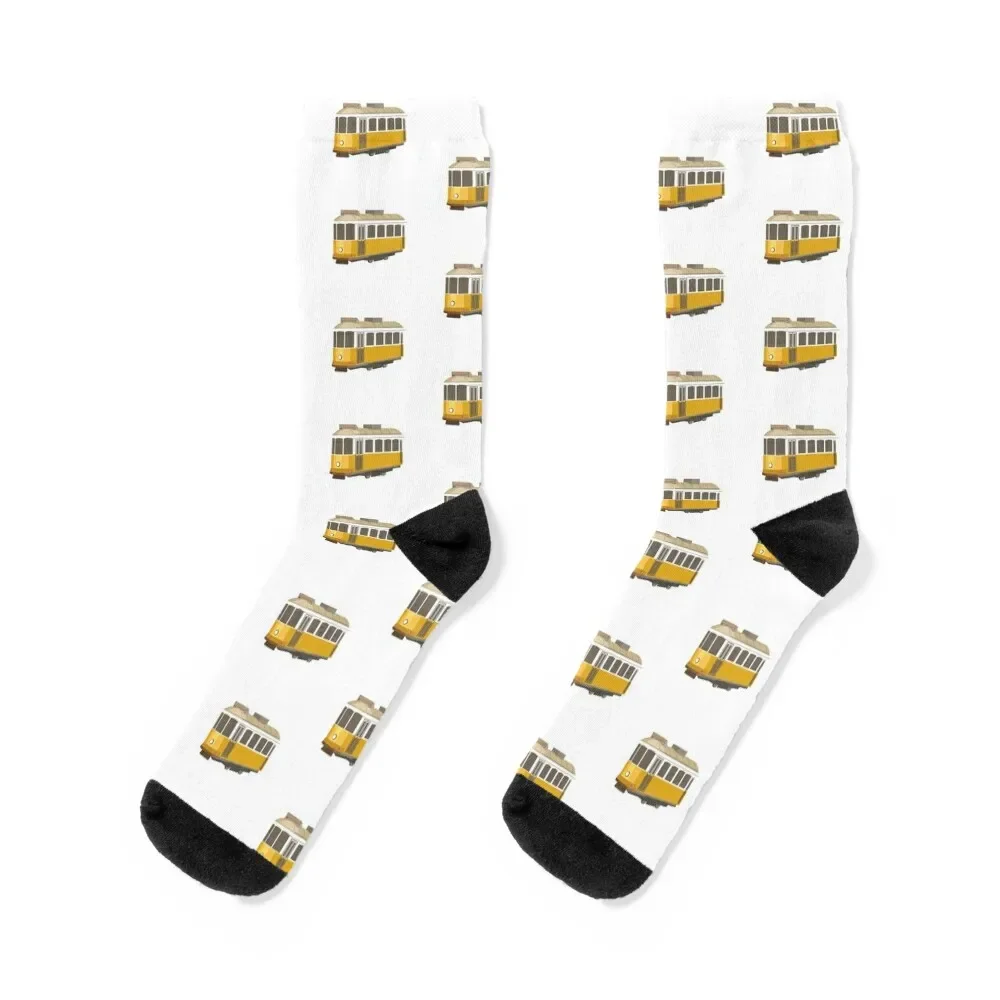 

Lisboa Tram Pattern Socks anime gym Children's Men Socks Luxury Brand Women's