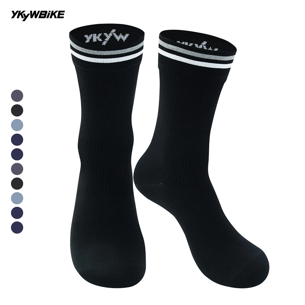 YKYWBIKE 2026 스포츠 양말 유니섹스 사이클링 양말 프로 팀 양말 부드럽고 편안한 땀 흡수 런닝 자전거 양말