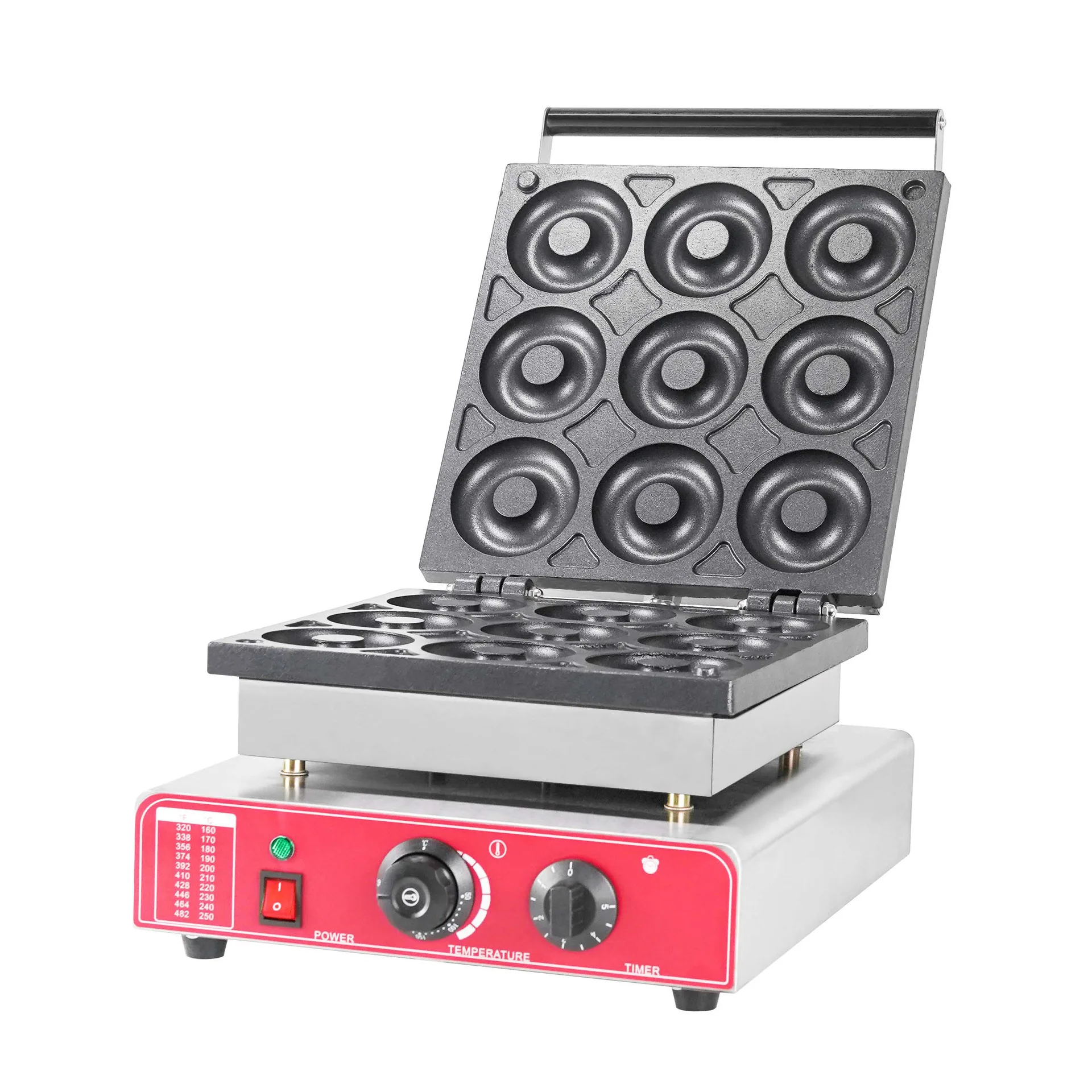 

Commercial, nine grids, donut, machine, electric heating, round cake, crispy
